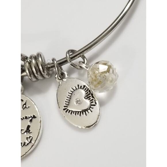 FOUR bracelets 2 1/2 " 1-Alex & Ani with J/ 1-grad bracelet/1- daughter/1-soccer - Picture 4 of 16